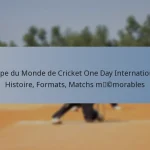 Coupe du Monde de Cricket One Day International : Histoire, Formats, Matchs mémorables
