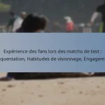 Expérience des fans lors des matchs de test : Fréquentation, Habitudes de visionnage, Engagement