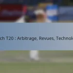 Match T20 : Arbitrage, Revues, Technologie