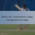 Match T20 : Controverses, Litiges, Changements de règles