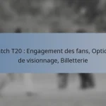 Match T20 : Engagement des fans, Options de visionnage, Billetterie