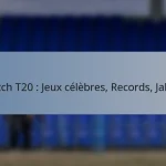 Match T20 : Jeux célèbres, Records, Jalons