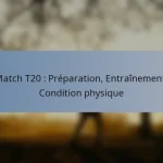 Match T20 : Préparation, Entraînement, Condition physique