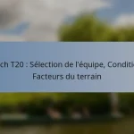 Match T20 : Sélection de l’équipe, Conditions, Facteurs du terrain