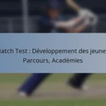 Match Test : Développement des jeunes, Parcours, Académies