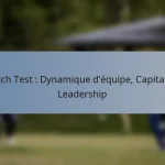 Match Test : Dynamique d’équipe, Capitanat, Leadership