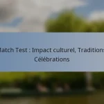 Match Test : Impact culturel, Traditions, Célébrations