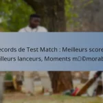 Records de Test Match : Meilleurs scores, Meilleurs lanceurs, Moments mémorables