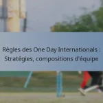 Règles des One Day Internationals : Stratégies, compositions d’équipe