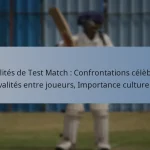 Rivalités de Test Match : Confrontations célèbres, Rivalités entre joueurs, Importance culturelle