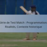 Série de Test Match : Programmation, Rivalités, Contexte historique