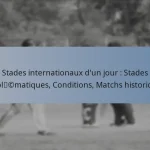 Stades internationaux d’un jour : Stades emblématiques, Conditions, Matchs historiques