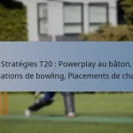 Stratégies T20 : Powerplay au bâton, Variations de bowling, Placements de champ