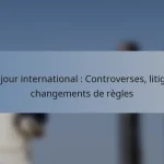 Un jour international : Controverses, litiges, changements de règles