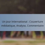 Un jour international : Couverture médiatique, Analyse, Commentaire