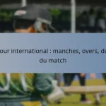 Un jour international : manches, overs, durée du match