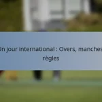 Un jour international : Overs, manches, règles
