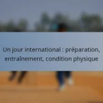Un jour international : préparation, entraînement, condition physique