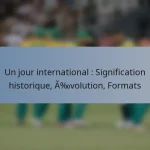Un jour international : Signification historique, Évolution, Formats